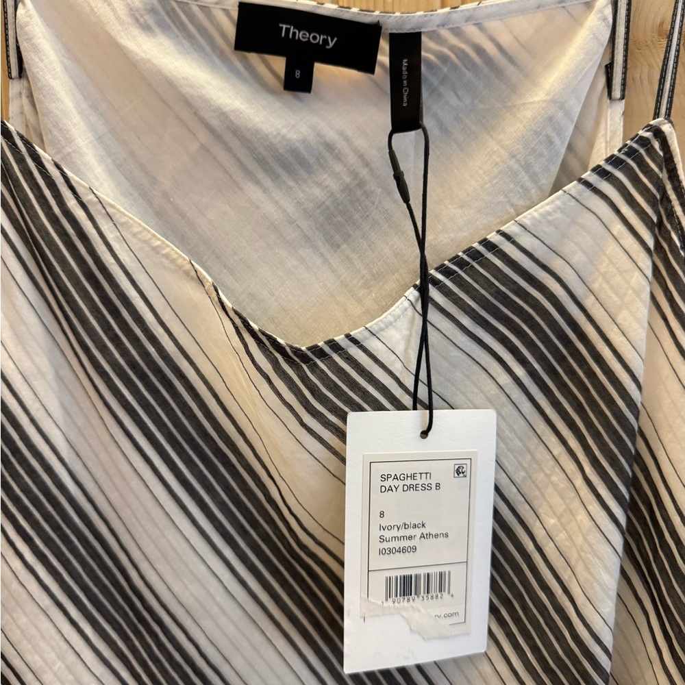 Striped Black and White Midi Dress - Picture 4 of 4